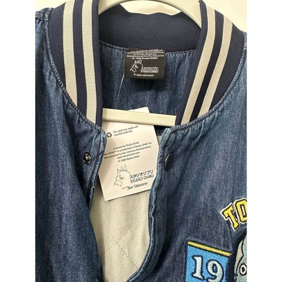 Studio Ghibli My Neighbor Totoro Circle Portrait Varsity Jacket Size M - Picture 11 of 11